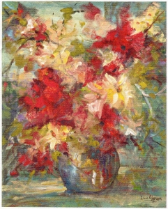 Summer Flowers with Vase by Len Garon