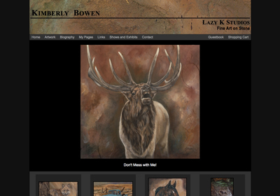 Fine Art Website Example - Artist Kimberly Bowen