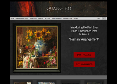 Fine Art Website Example - Artist Quang Ho