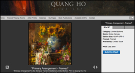 Quang Ho Artist Website Design Example