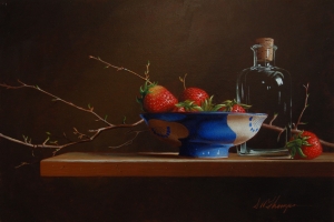 Still Life with Strawberries and Blue Bowl  Mark Thompson